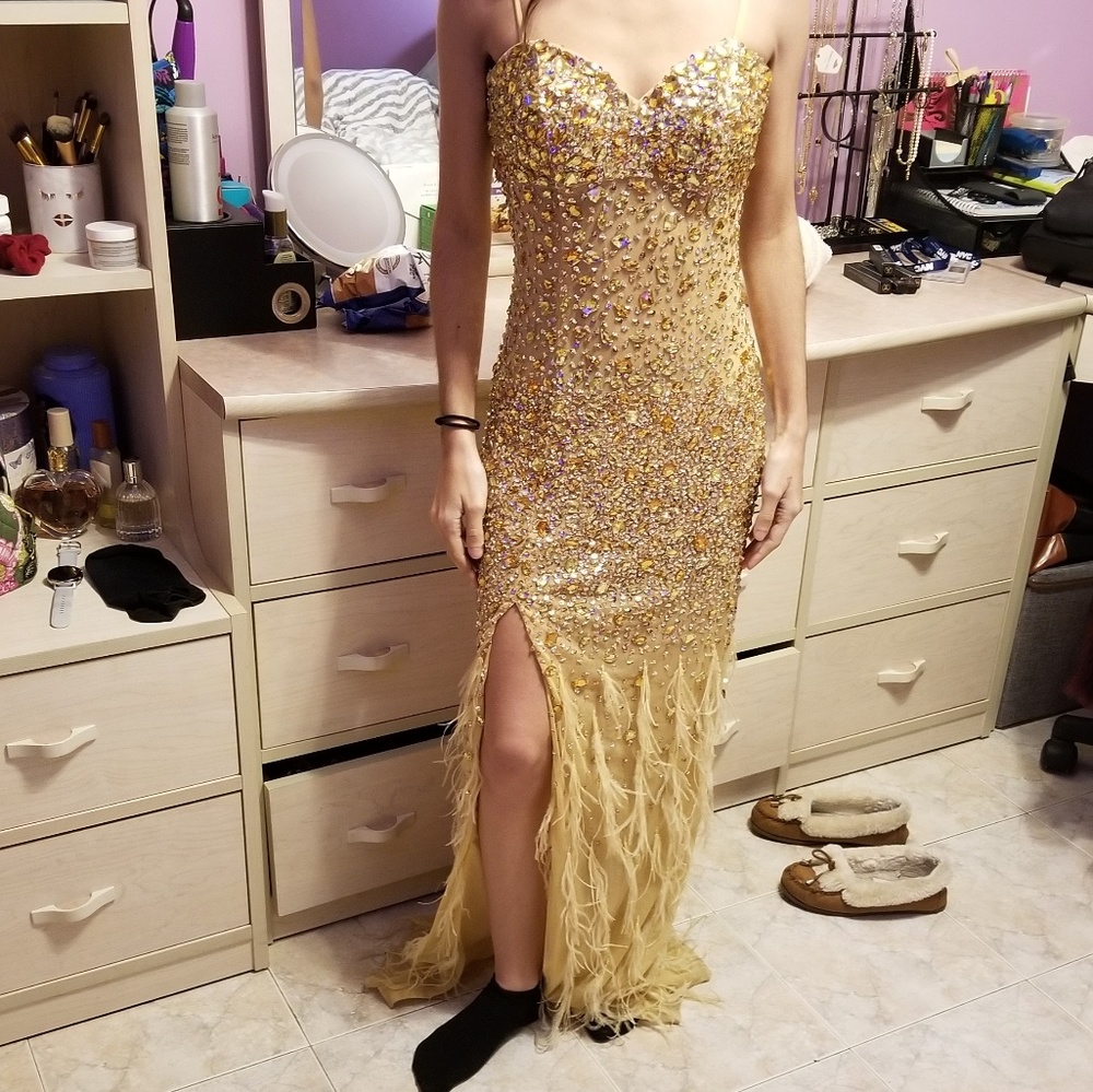 HP  Prom dress beaded gown 0 xs - Picture 8 of 8